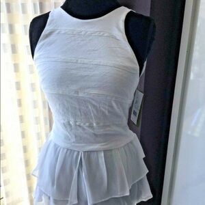 Nicole Miller white top size P new